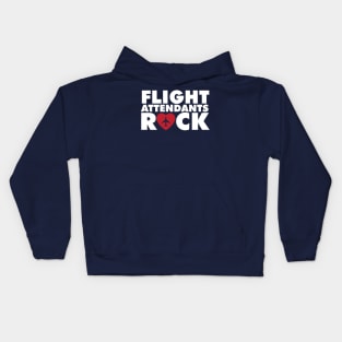 Flight Attendants rock with plane inside hearth Kids Hoodie